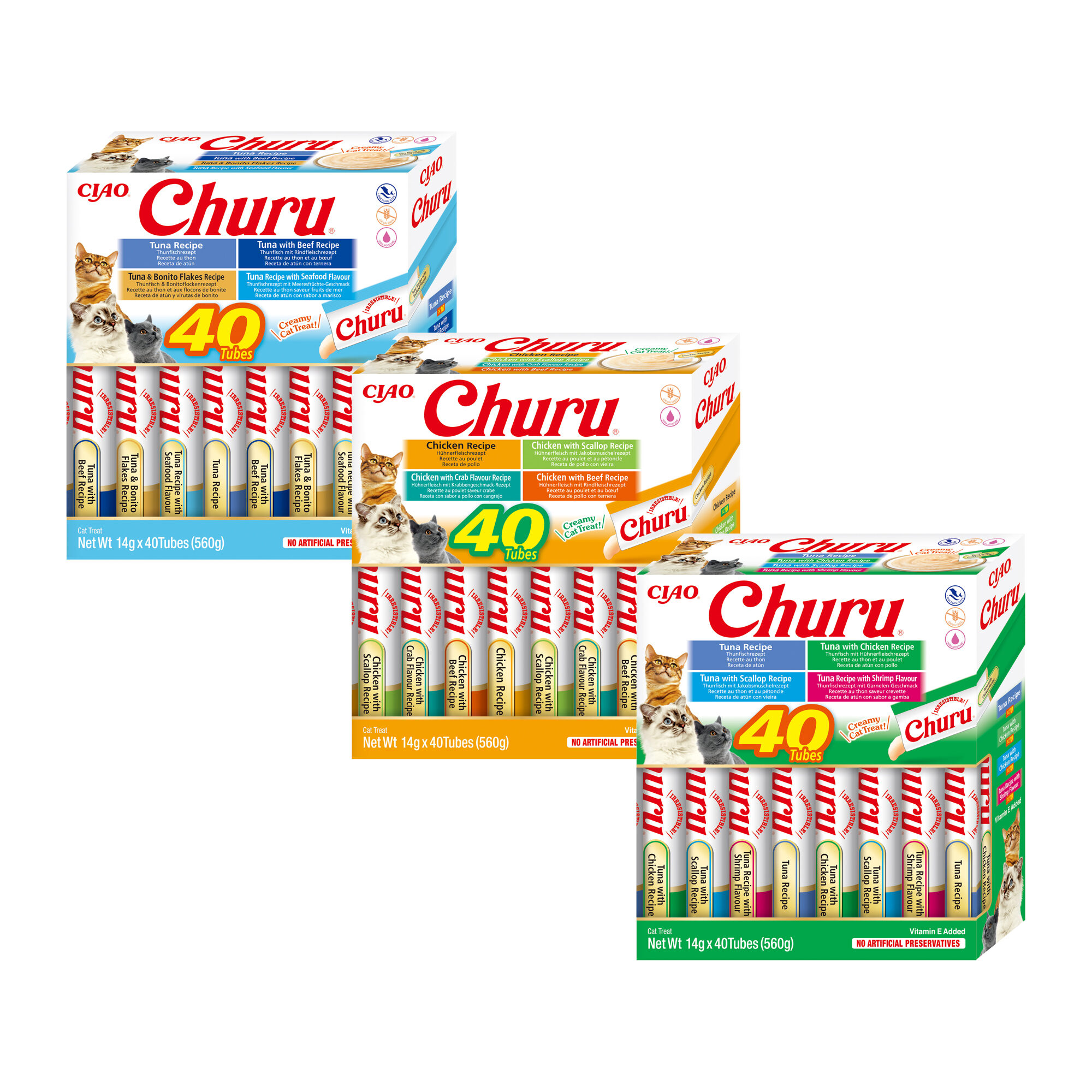 Inaba Churu Variety Box - Chicken Variety - 40 pieces