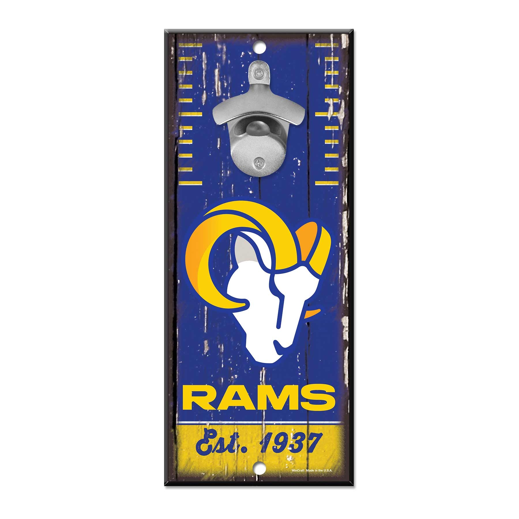 Los Angeles Rams NFL Bottle Opener Sign