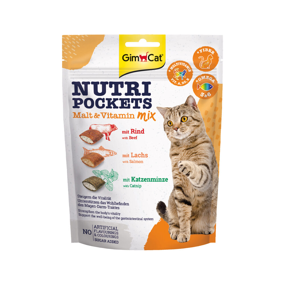 GimCat Nutri Pockets Malt - Vitamin Mix - 150g