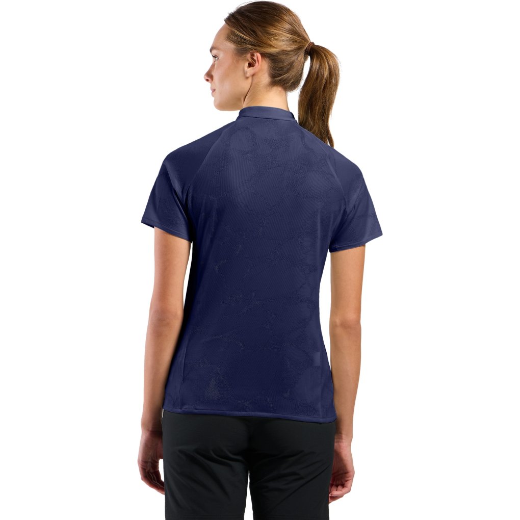 Odlo Ascent Chill-Tec Polo Shirt Women - skipper blue melange