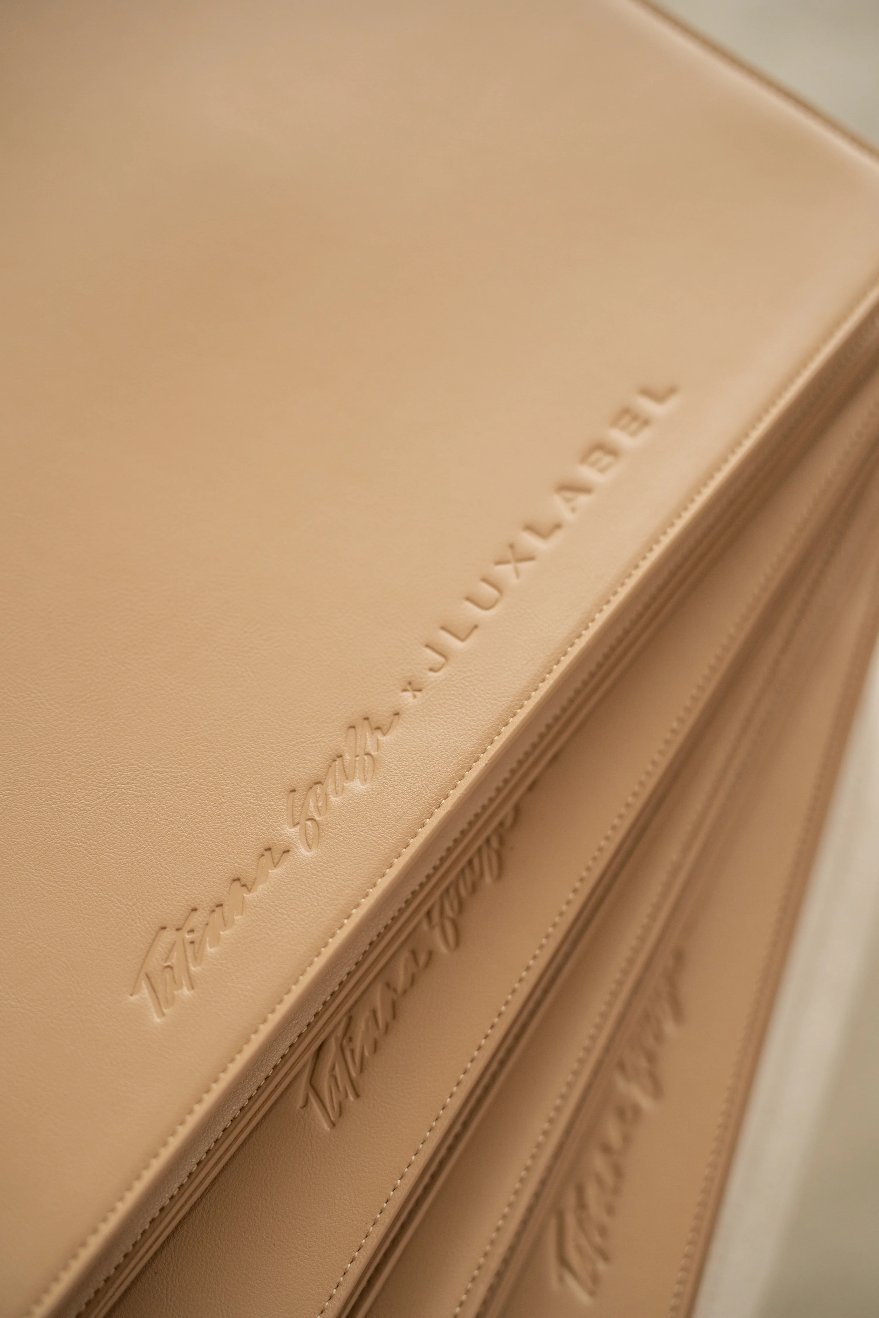 Beige TATIANA SOASH x JLUXLABEL Dreams & Plans Catch All Bag
