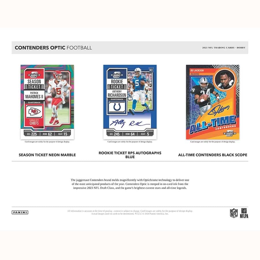 2023 Panini Contenders Optic Football NFL Hobby Box