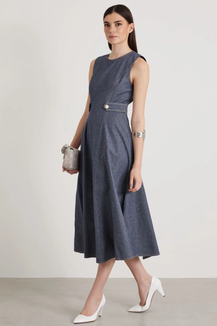 Denim-effect dress - BLUE