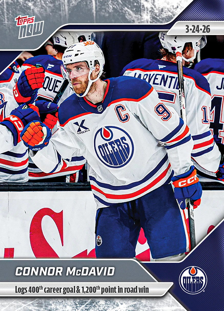 Connor McDavid - 2025-26 NHL Topps NOW® - Sticker # 130 Pack - PR: 350