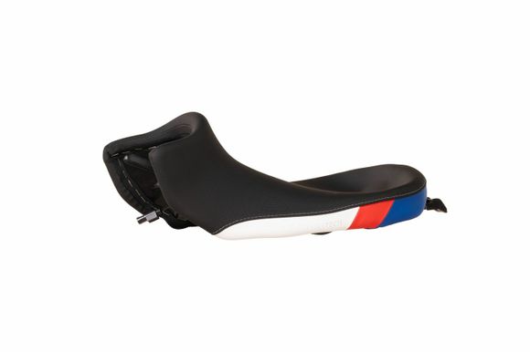 Heated Touratech Red blue Fresh Touch comfort saddle - LowBMW 1300 R 1300 GS - 2023 - 2026Ref: Trt01274A / 01-035-5910-0