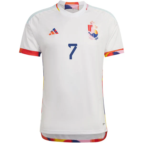 Belgium Kevin De Bruyne Away Jersey 22/23 (White/Multi)