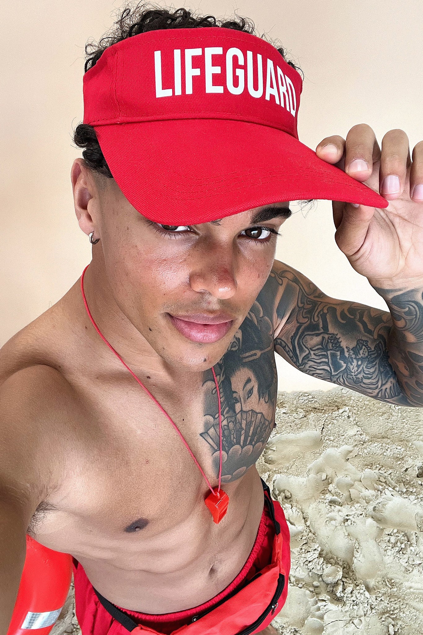 4 Piece Lifeguard Costume Kit