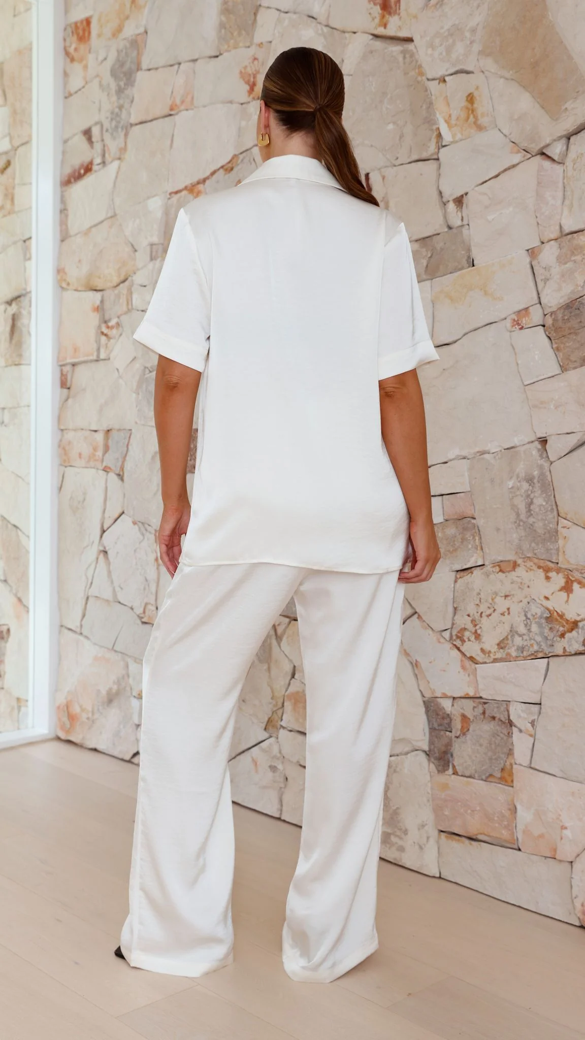 Imogen Button Pants - Cream