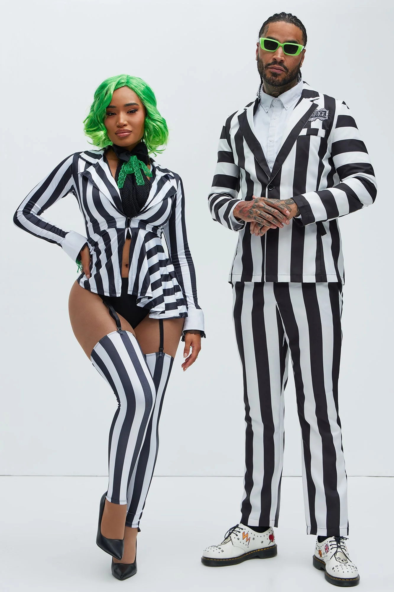 Bettlejuice 3 Piece Cosplay Suit - Black/White