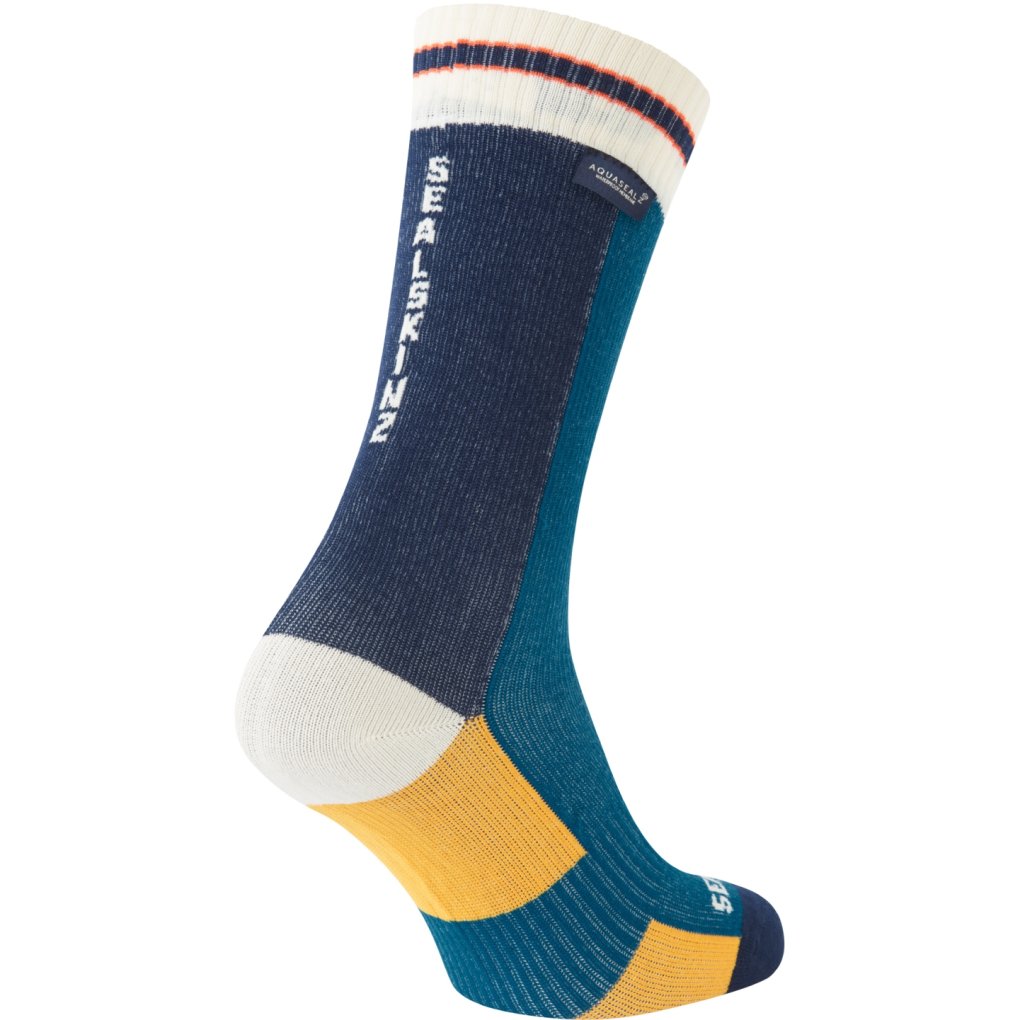 SealSkinz Billockby Waterproof Mid Length Cycling Socks - Blue