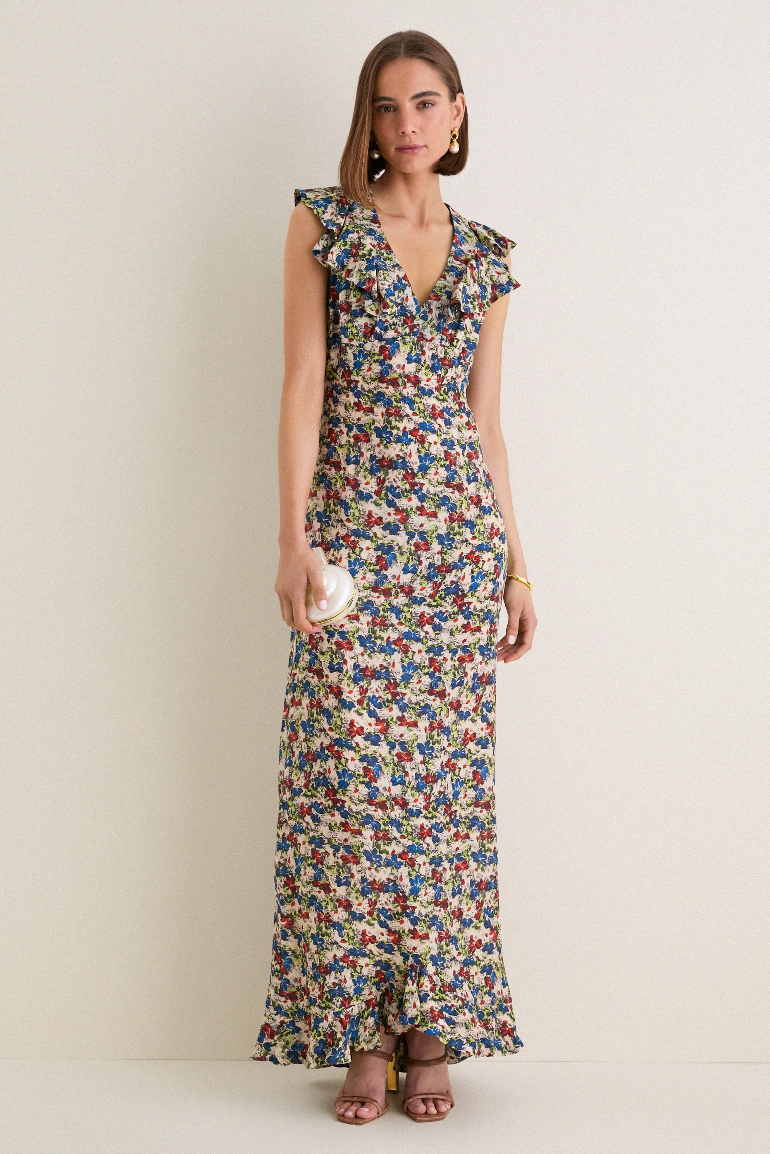 Ditsy Meadow Clemence Maxi Dress