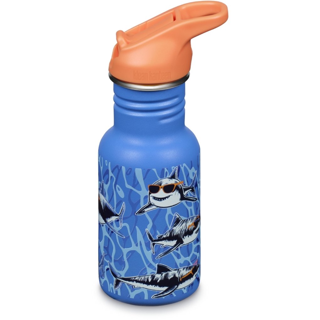 Klean Kanteen Kid Classic Bottle 355ml with Flip Sport Cap - sharks in shades