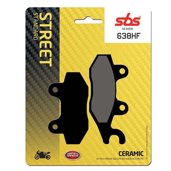 SBS 638HF Organic Front/Rear Brake Pads (Depending on Model)Ref: 638HF / 638000