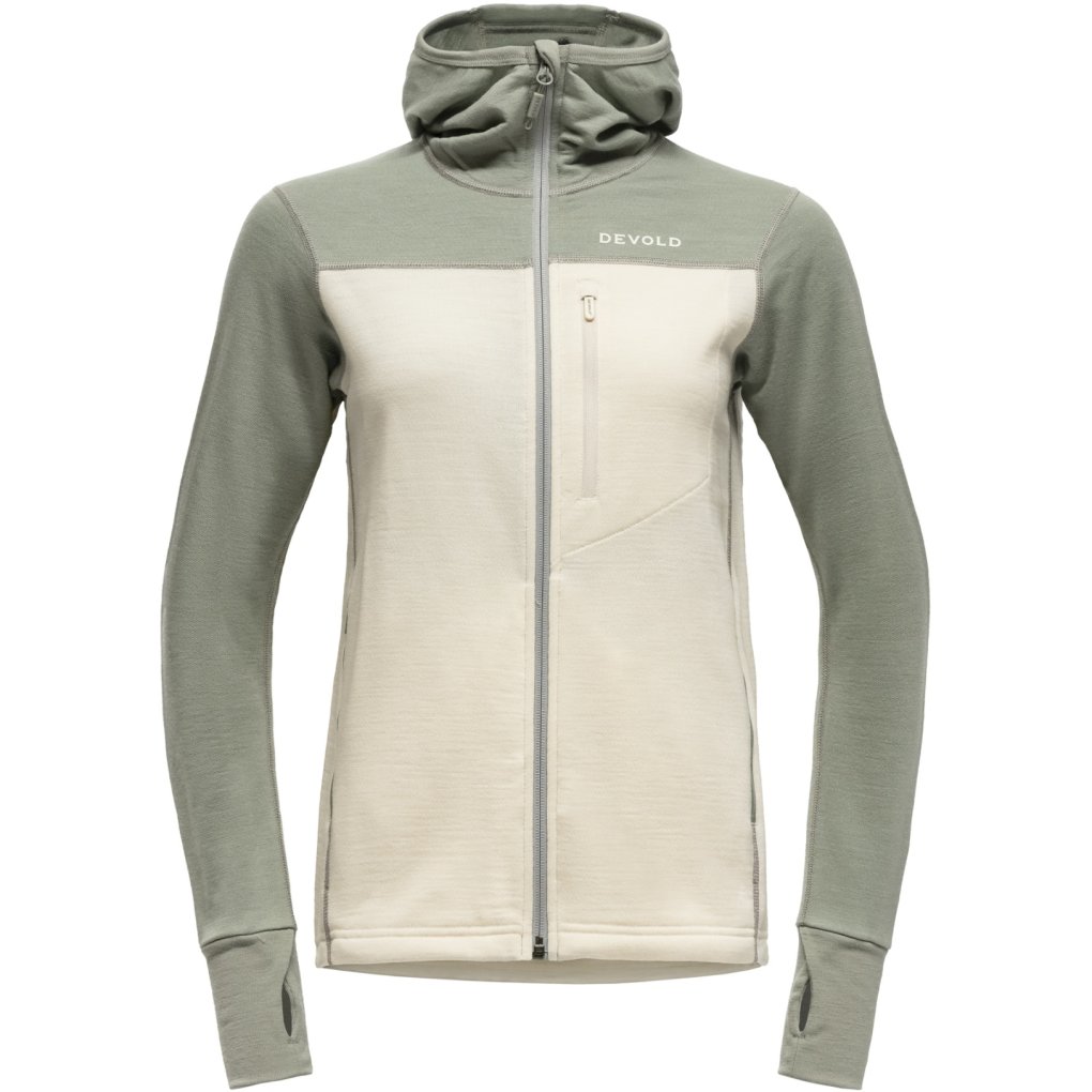 Devold Explorer Merino Hooded Jacket Women - 402A Fog/Raw White