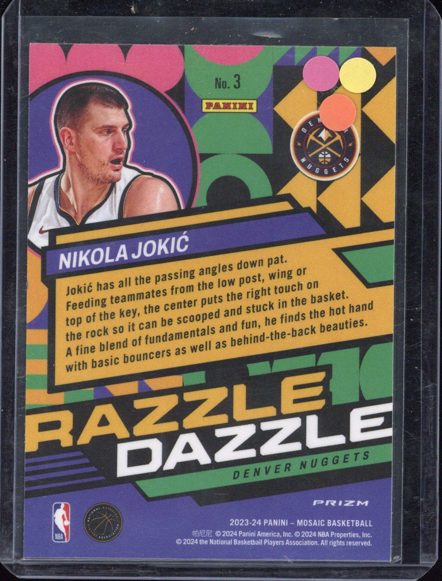 2023-24 Panini Mosaic Basketball Nikola Jokic Razzle Dazzle #3