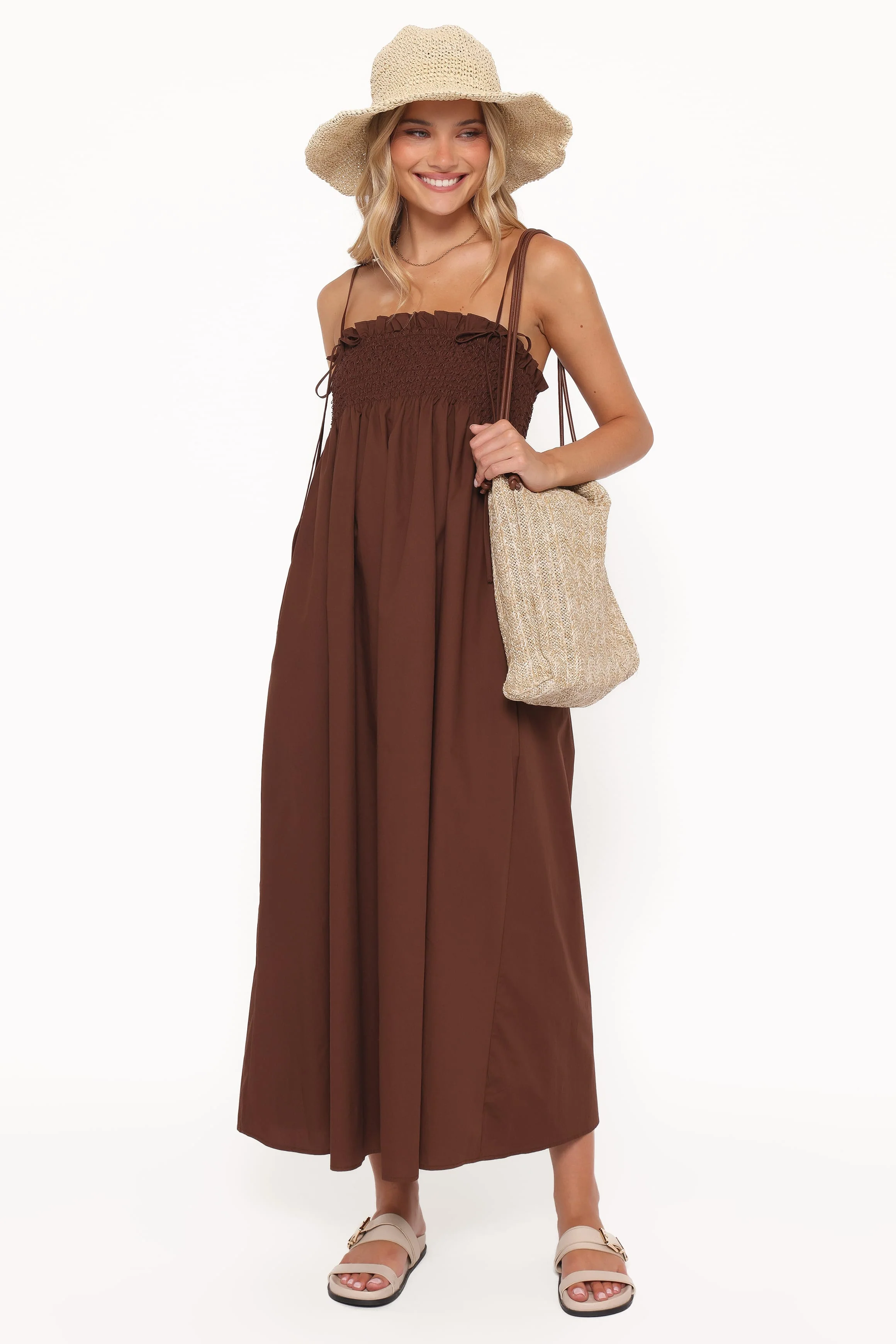 Josie Maxi Dress - Brown