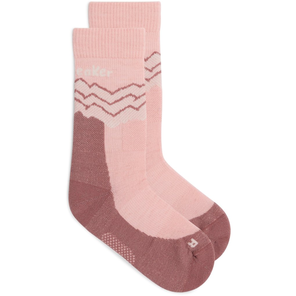 Icebreaker Merino Hike+ Medium Crew Across the Peaks Socks Women - Blush/Summit/Ecru Hthr