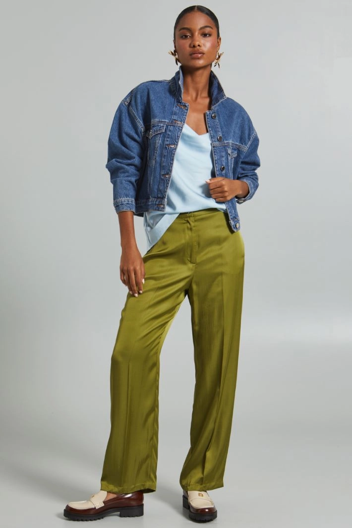 Short denim jacket - BLUE