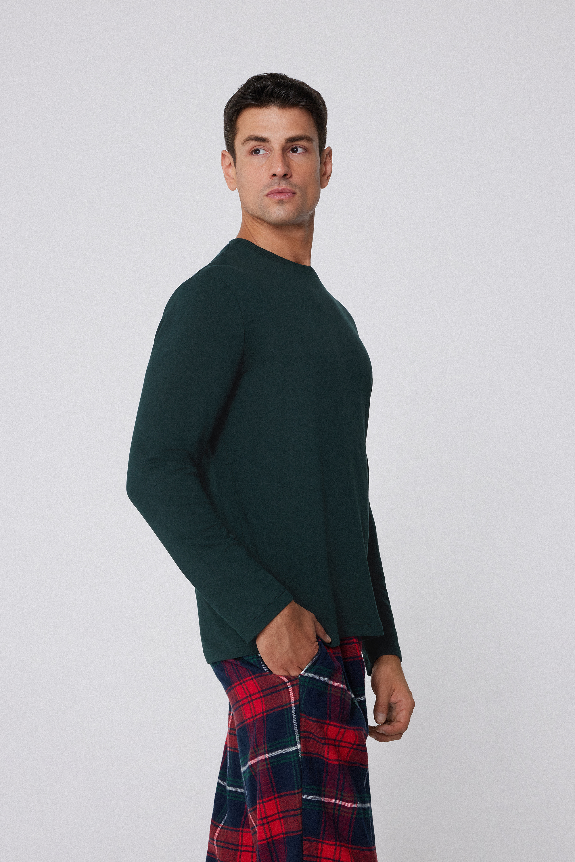 Long-Sleeved Plush Viscose Top