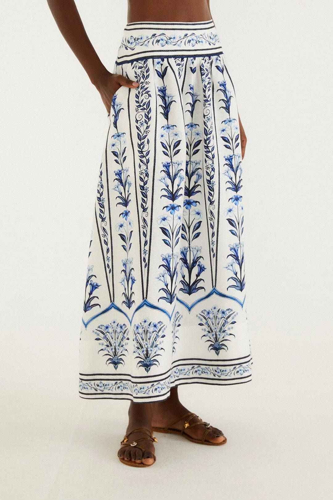 Off-White Flowers Arch  Maxi Skirt