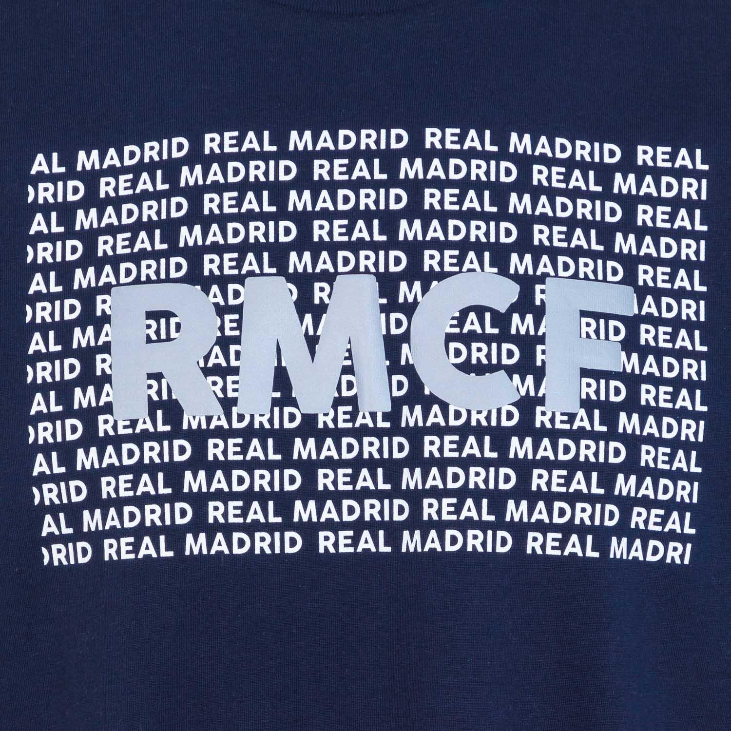 Bernabéu Neon Lights Mens RMCF Print T-Shirt Navy