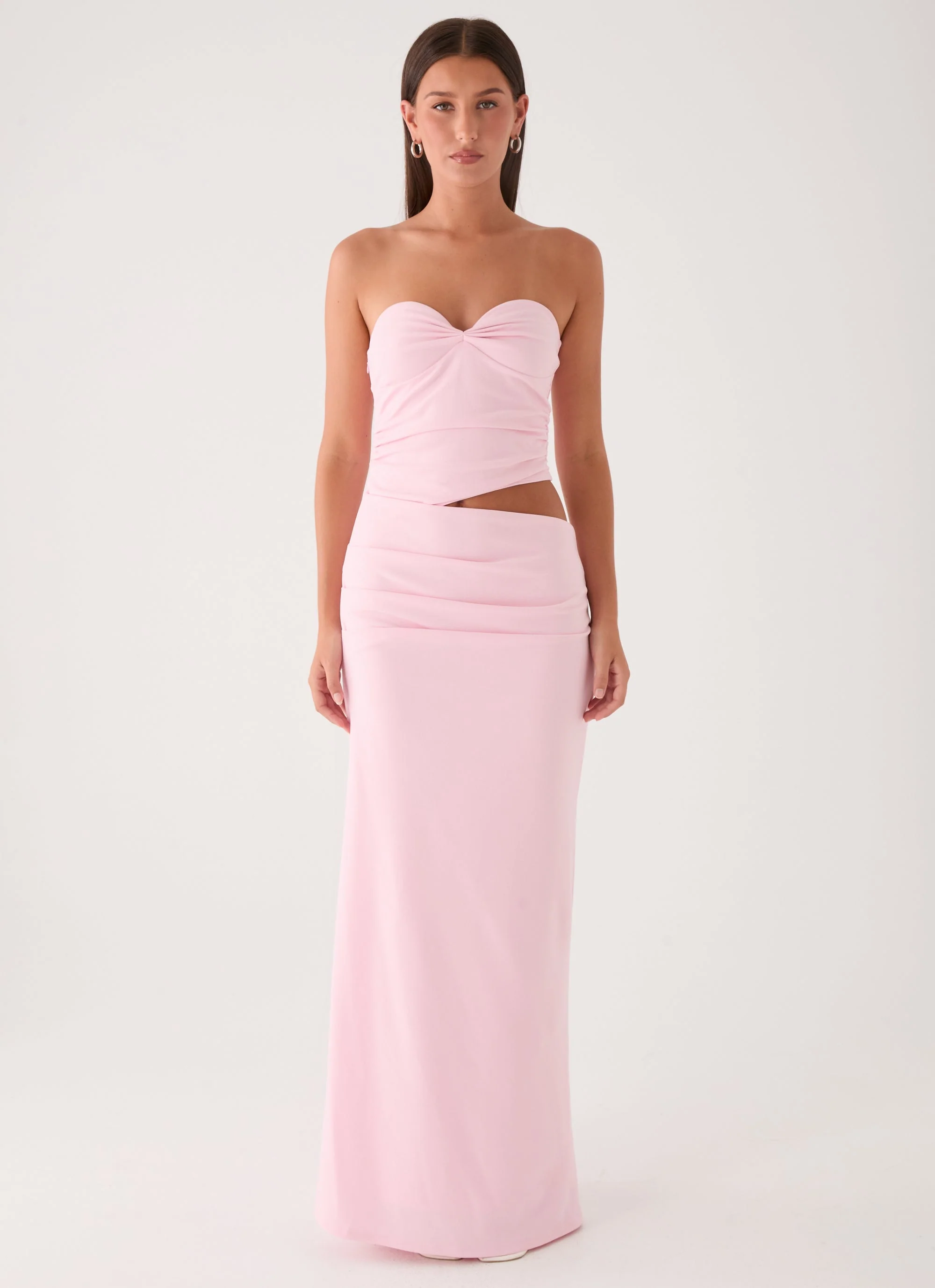 Carella Strapless Maxi Dress - Pink