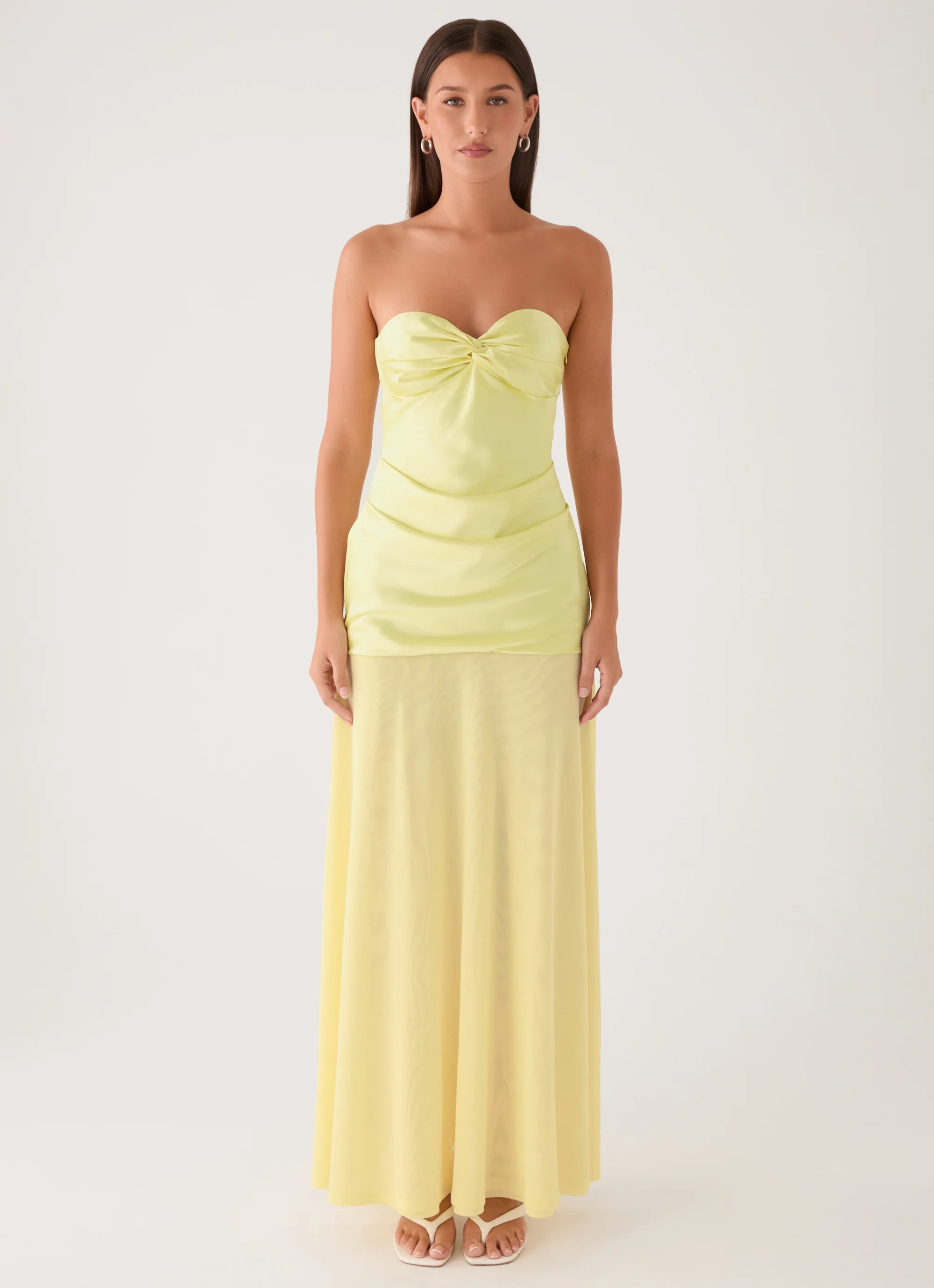Cierra Strapless Maxi Dress - Yellow