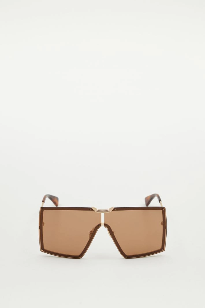 Oversized square sunglasses - BROWN