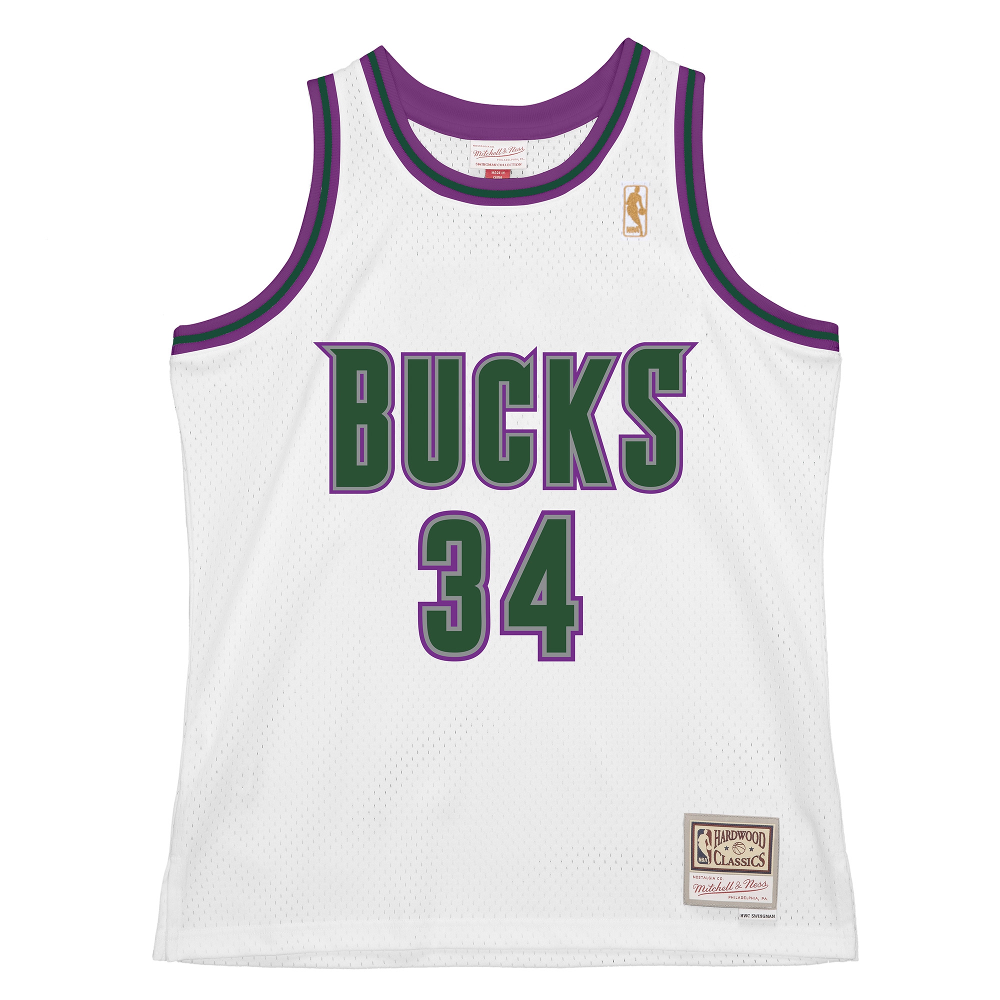 Ray Allen #34 Milwaukee Bucks 1996-97 Mitchell & Ness Swingman NBA Jersey White