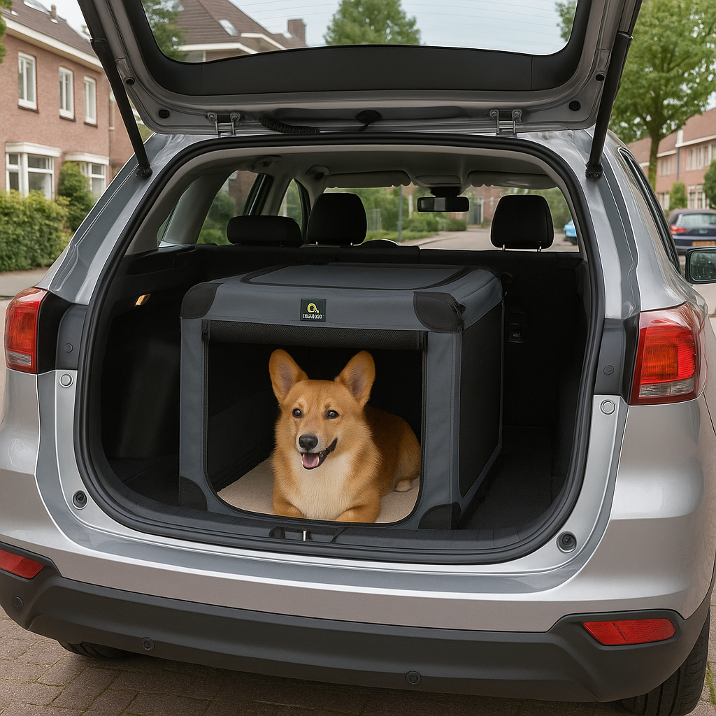 Maelson Soft Kennel Dog Crate - Anthracite - 52 x 33 x 33cm