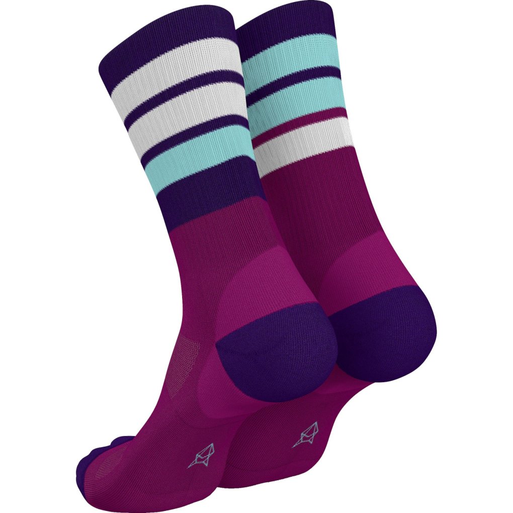 INCYLENCE Merino Strive Socks - Magenta Cyan