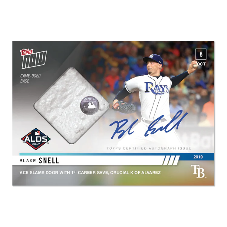 On-Card Auto Relic # to 99 - Blake Snell - MLB TOPPS NOW® Card 986A