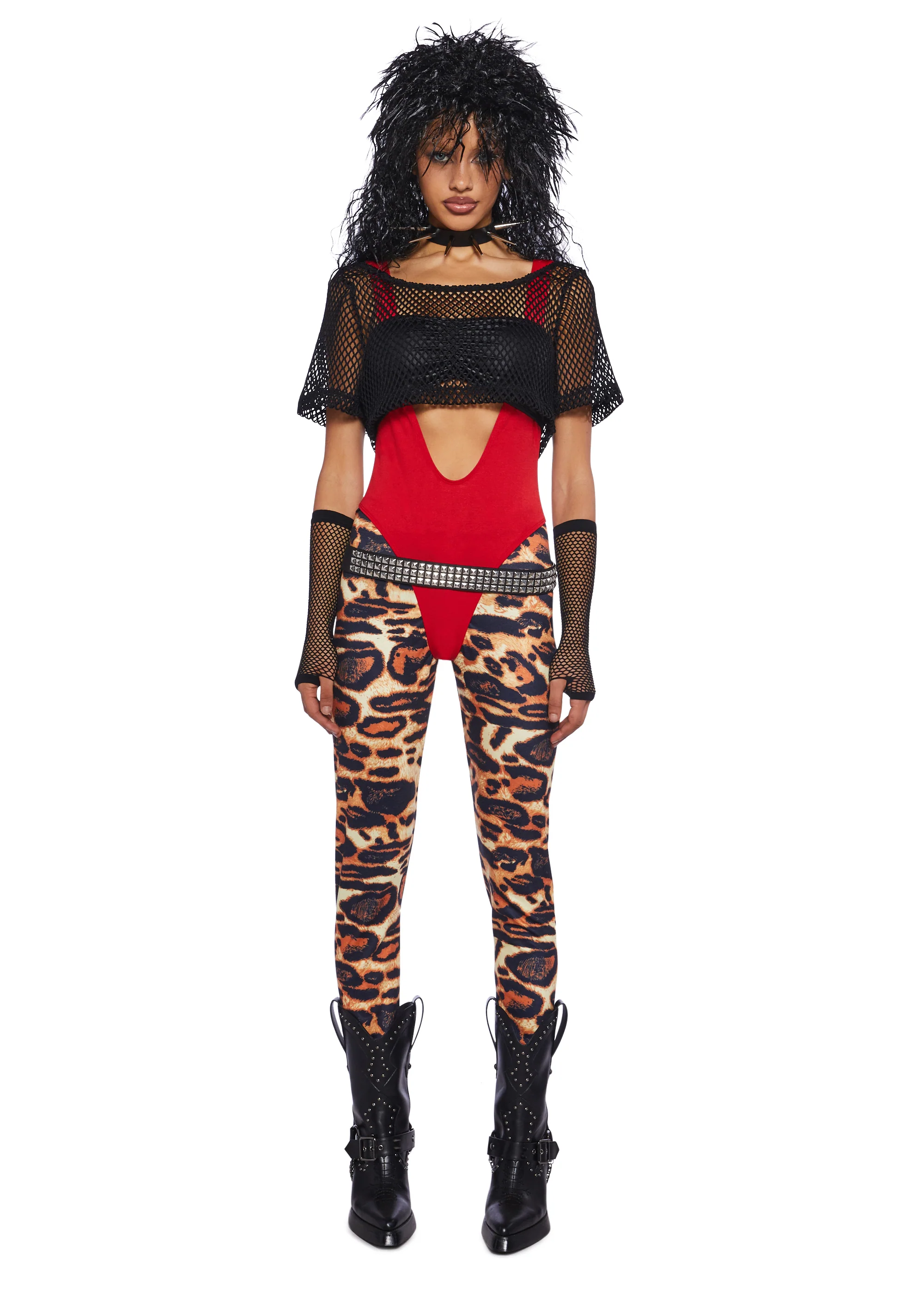 Glam Rock Wig & Costume