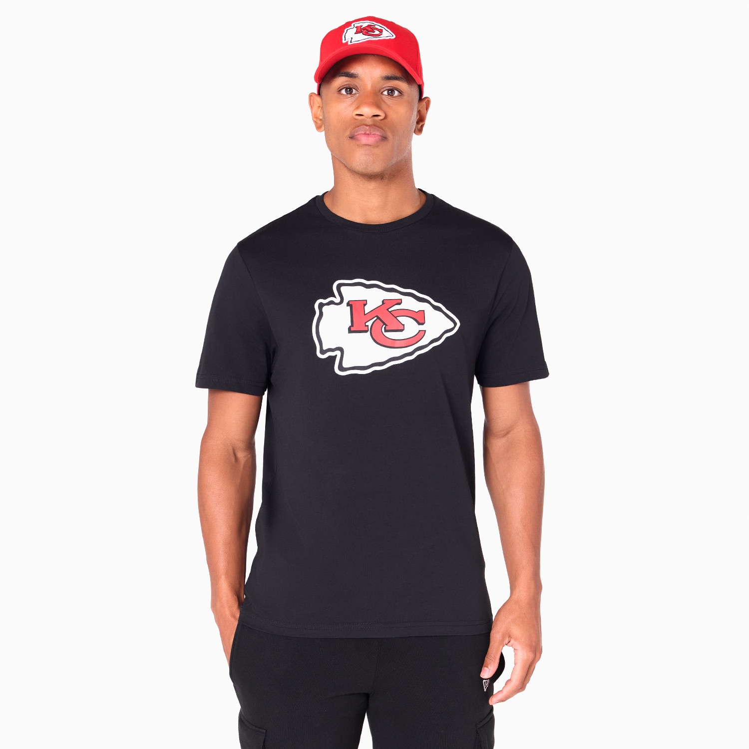 Kansas City Chiefs Team Logo Football NFL T-Shirt Black