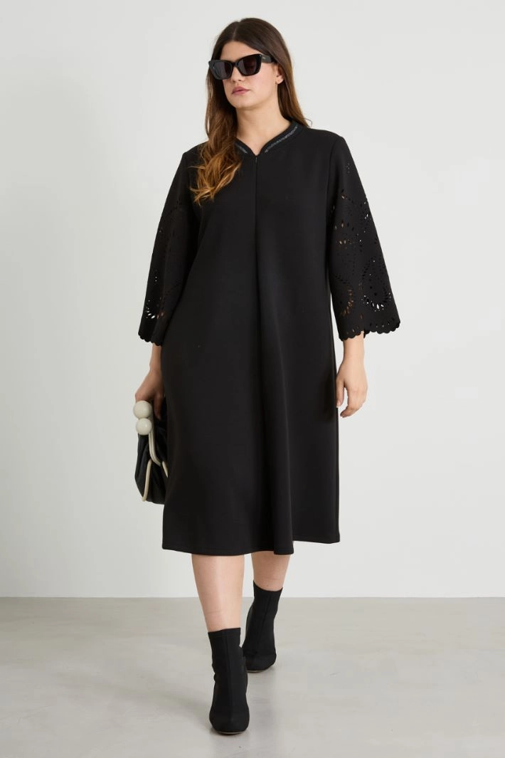 Compact jersey dress - BLACK