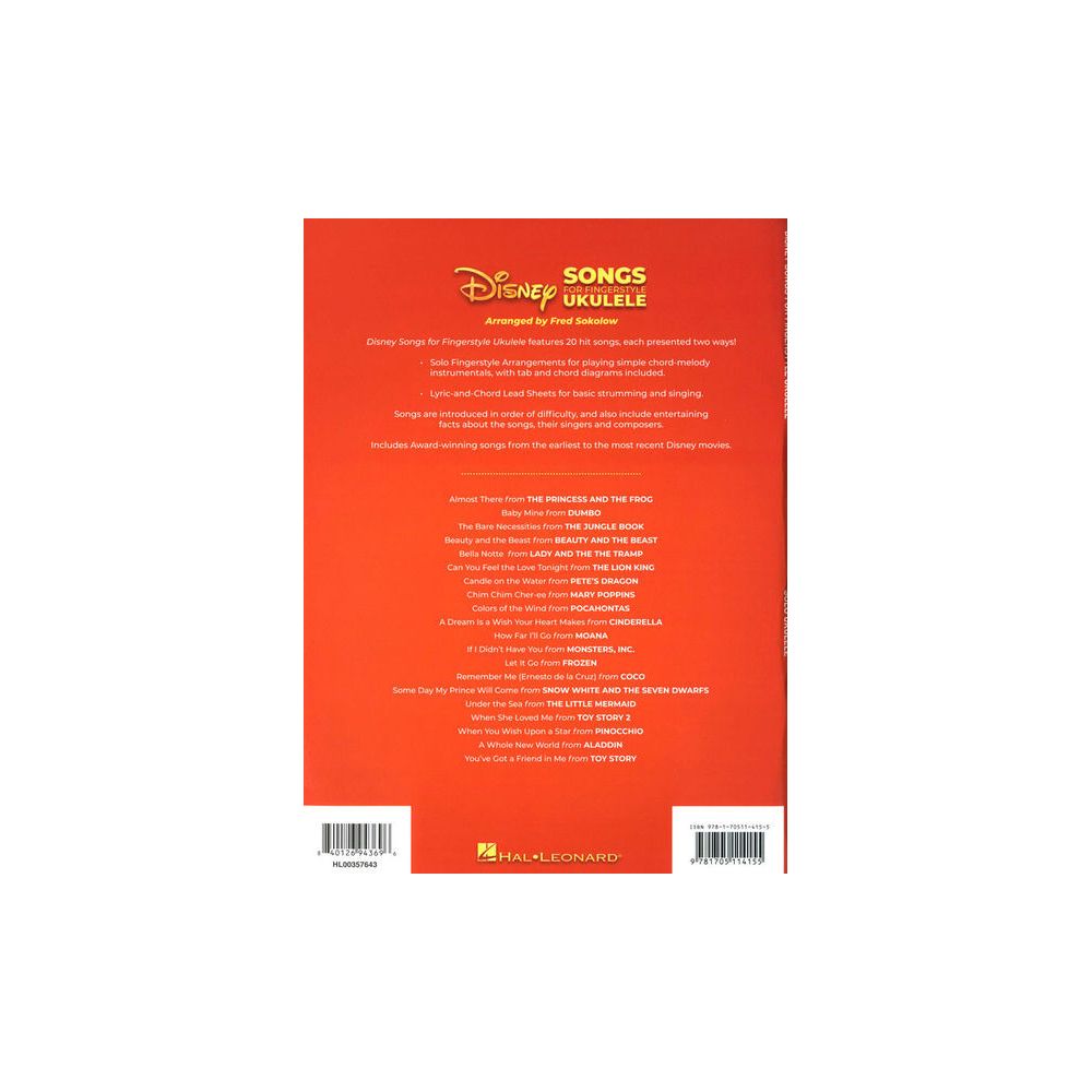Hal Leonard Disney Ukulele Fingerstyle – Thomann Ireland