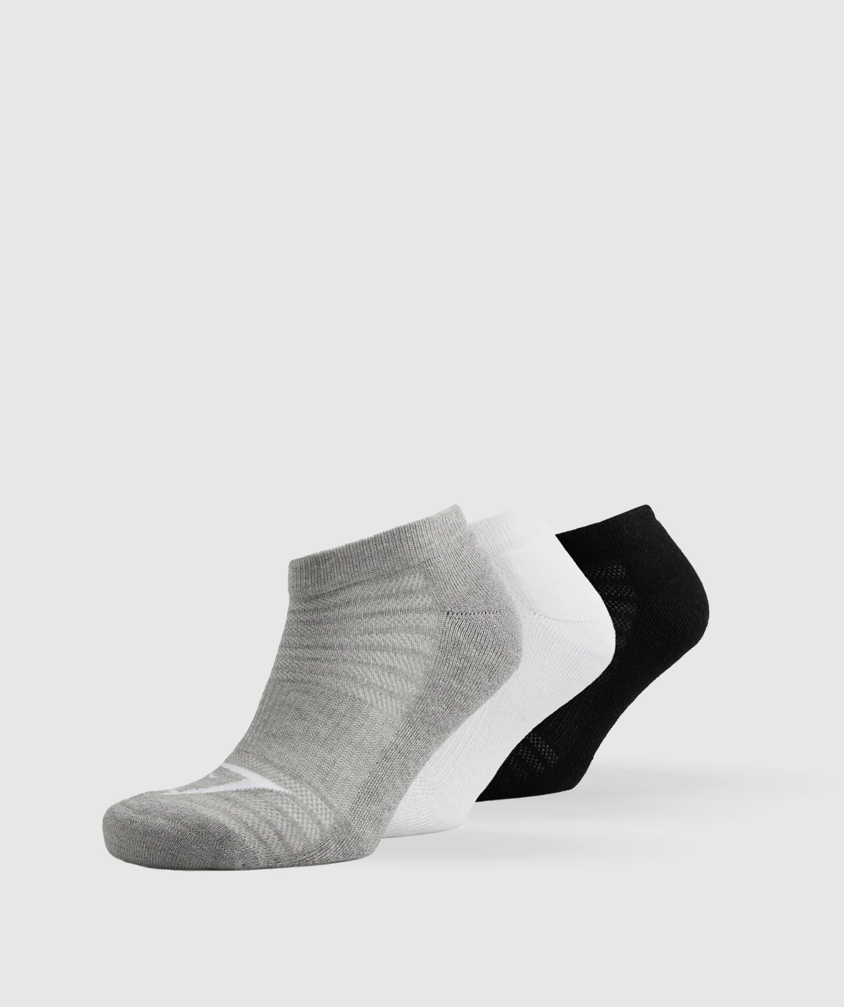 Ankle Socks 3pk White/Black/Light Grey Core Marl