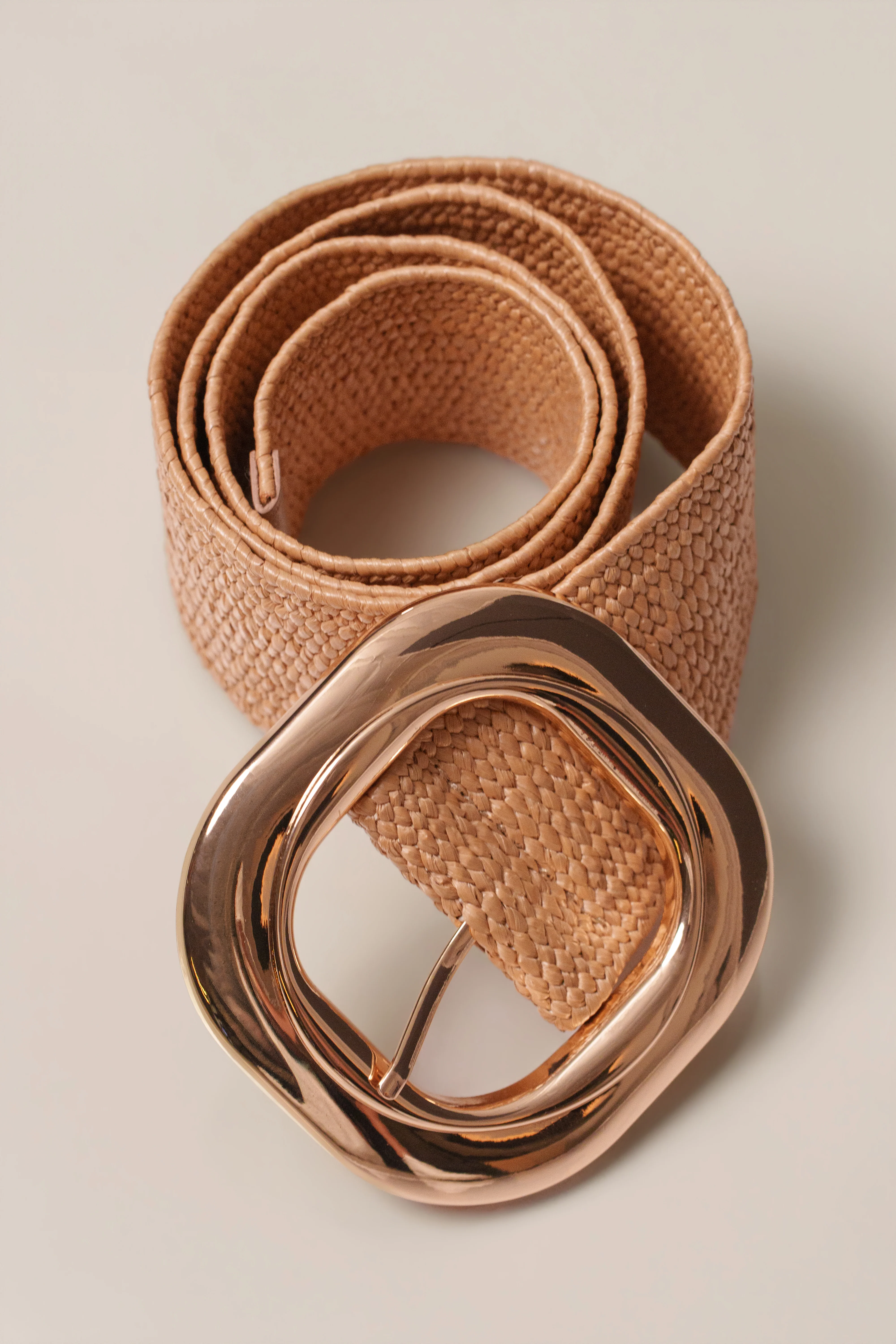Khaki Natural Frame Buckle Belt