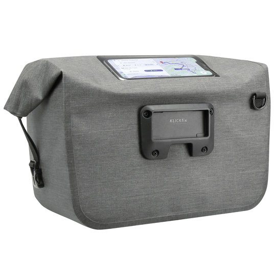 KLICKfix Lightpack Max Waterproof 0270W Handlebar Bag - 10L - grey