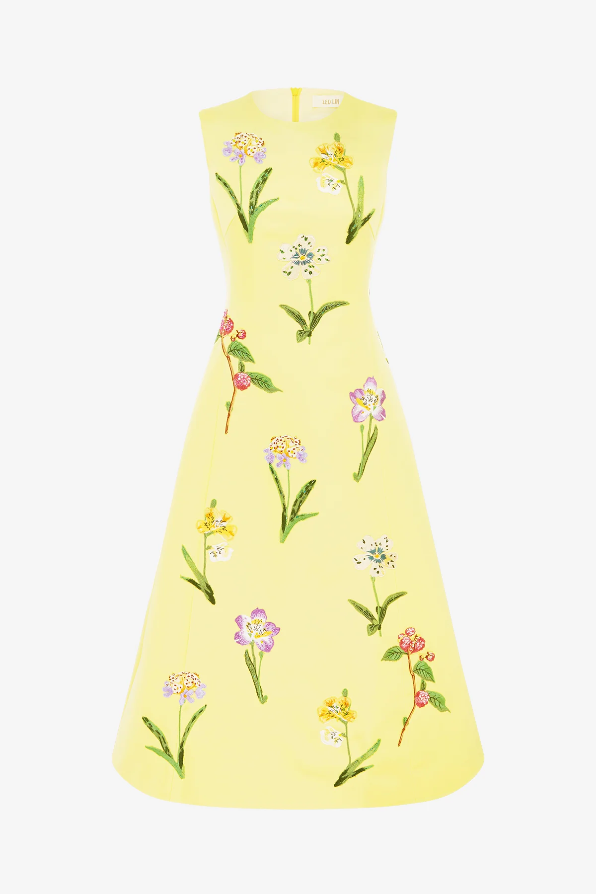 Cleo Sleeveless Midi Dress - Wild Flower Print in Sorbet