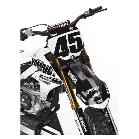 RiderUnik ZEBRA WHITE Graphics Kit - WhiteRef: Ru2973 / Ya-Zebra W-4