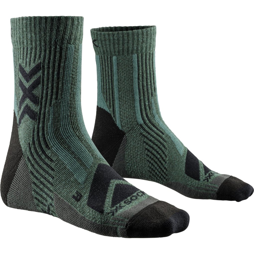 X-Socks Hike Perform Merino Ankle Socks - dark sage/black