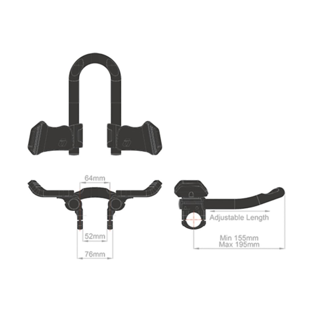 Control Tech Falcon Mini Clip-On Aerobar