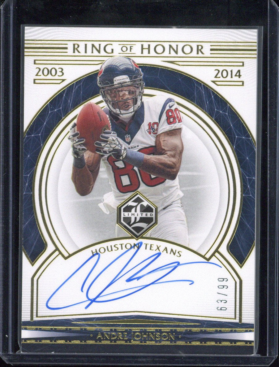 2020 Panini Limited Football Andre Johnson Autograph /99 #ROH-AJ
