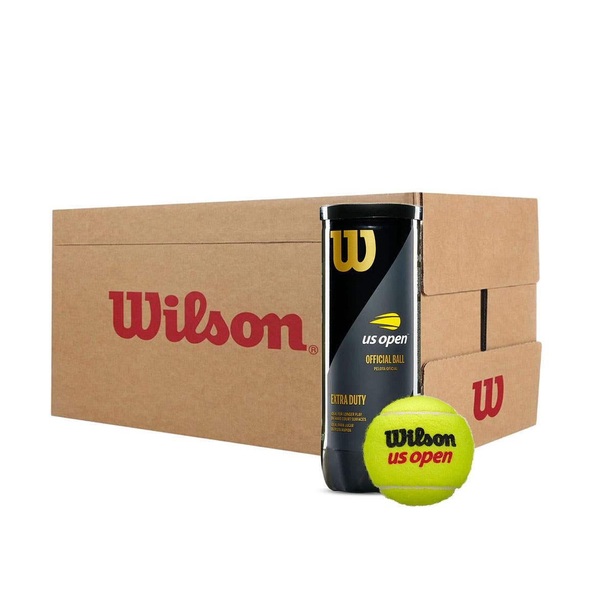 BOX OF 24 CANS 3 BALLS WILSON US OPEN WRT106200