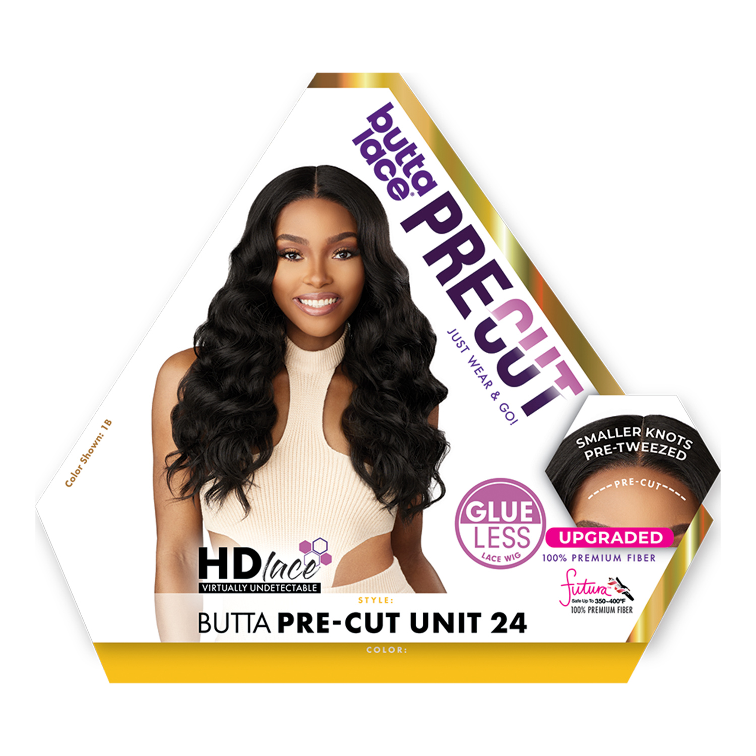 Sensationnel HD Lace Front Wig Butta Lace Glueless Pre-Cut Unit 24
