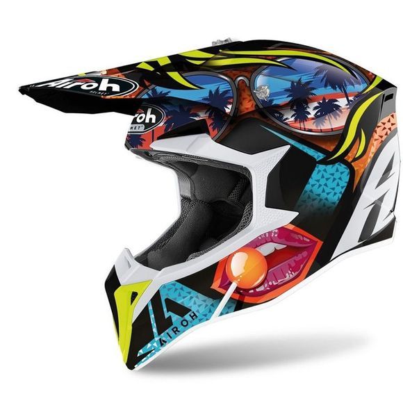 Casque cross Airoh WRAAP - LOLLIPOP - GLOSS 2023 - MulticoloreRef : AR1181