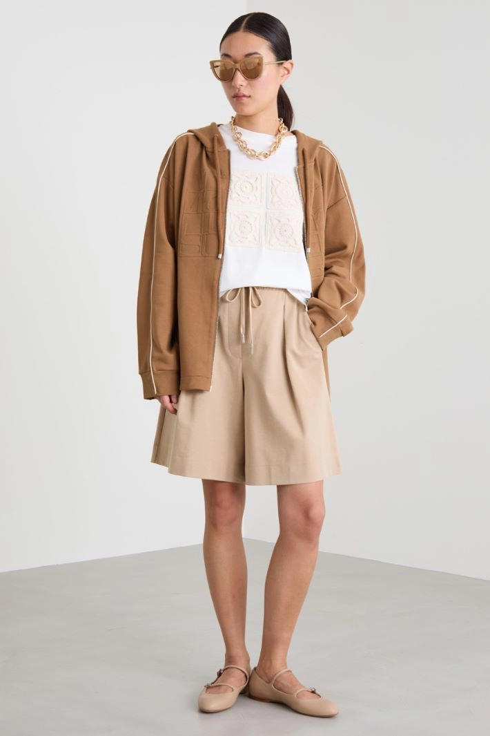 Embroidered T-shirt - WHITE IVORY