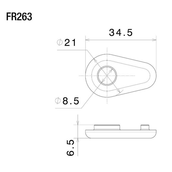 Support Clignotant Rizoma avant ou arrière - NoirRef : RZ0902 / FR263B