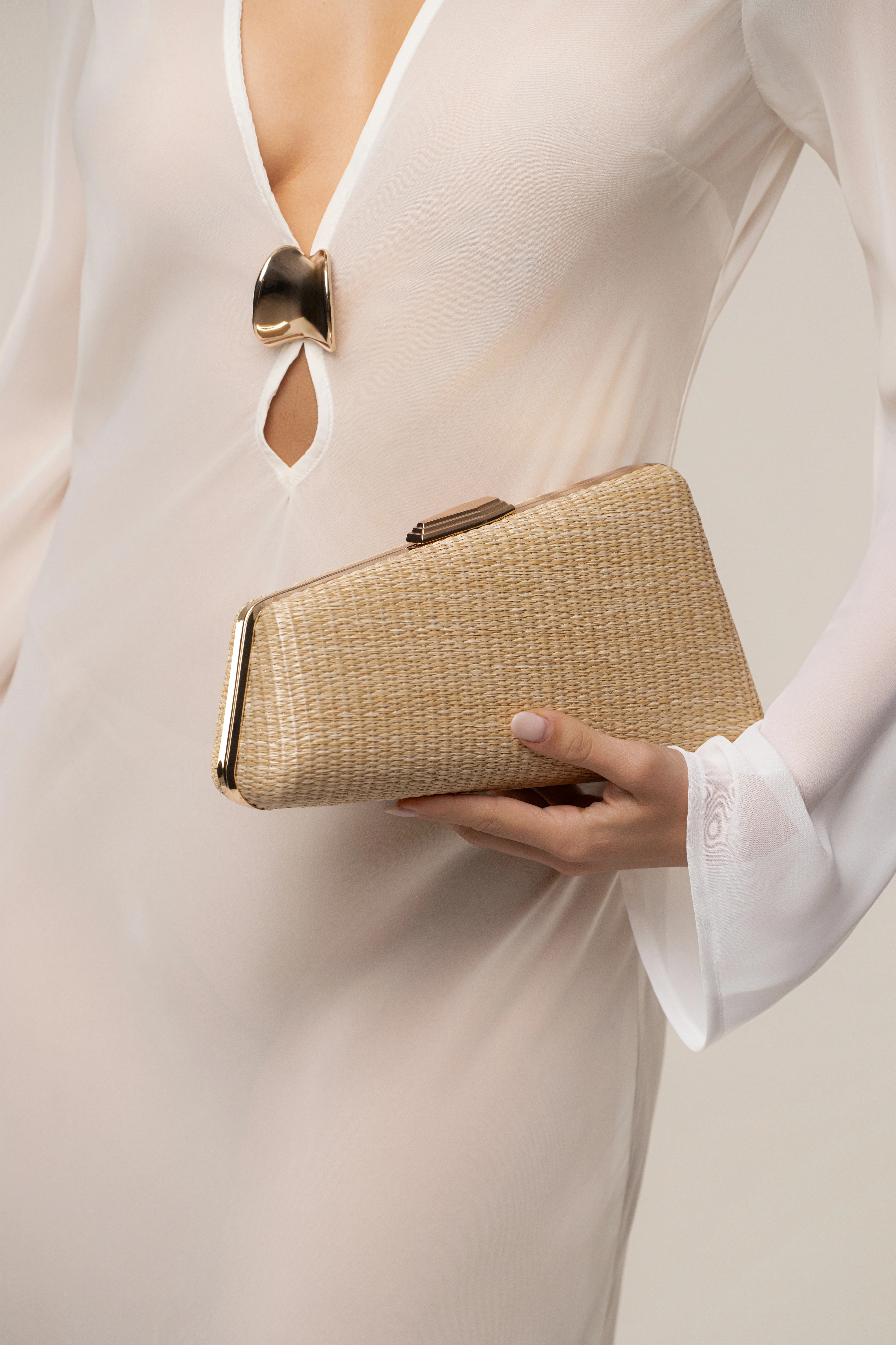 Natural Champagne Nights Clutch